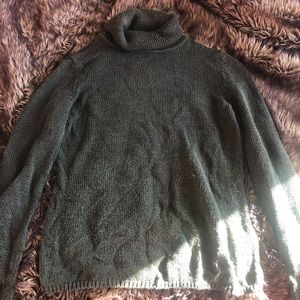 Chico’s Olive Green Knit Turtle Neck Sweater